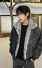 魯雅爾美式潮流座山雕狼王棉服男冬季百搭vintage復古保暖棉衣襖外套新 玄武黑 XL 曬單實(shí)拍圖