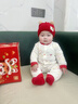 英氏（YEEHOO）【晚會(huì )同款】滿(mǎn)月嬰兒衣服純棉男女寶寶新年連體衣 歲歲蘋(píng)安哈衣 【襟哈2件裝】 73cm （推薦6-9個(gè)月） 曬單實(shí)拍圖