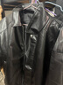 頂峰保羅（Dingfengbaoluo）美式皮衣外套男秋季復古機車(chē)寬松純色休閑夾克外套XQD99黑色M 曬單實(shí)拍圖