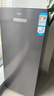 海爾（Haier）「山茶花系列鮮凍立式冰柜」風(fēng)冷無(wú)霜/勻冷微霜家用小型冷柜冷藏冷凍柜側開(kāi)門(mén)母乳儲奶冰柜抽屜 137升電子觸控調溫丨海晶灰Leader 137升 曬單實(shí)拍圖