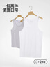 愛(ài)慕先生【2件裝】背心男士春夏抗菌透氣柔滑薄莫代爾HELLO系列男背心 白色+白色110 XL (175) 曬單實(shí)拍圖