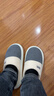 潔麗雅（Grace）棉拖鞋男士秋冬季室內防臭防滑居家保暖厚底踩屎感拖鞋男款冬天 曬單實(shí)拍圖