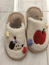 果殼（Gukoo）毛絨棉拖鞋女卡通新款冬季可愛(ài)保暖家居防滑地板拖 杏色 38-39 曬單實(shí)拍圖
