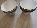 年貨家用吃飯碗高顏值面碗餐具陶瓷新款泡面碗盤(pán)子湯碗碗碟面碗 【繽紛斗笠】5英寸碗2只 曬單實(shí)拍圖