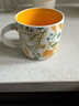 友來(lái)福陶瓷馬克杯大容量高顏值燕麥早餐杯牛奶杯咖啡杯辦公室學(xué)生水杯 單杯-黃色款 曬單實(shí)拍圖