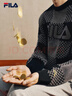 FILA 斐樂(lè )官方馬上起飛情侶長(cháng)袖毛衣女編織衫休閑棋盤(pán)格套頭上衣男 曬單實(shí)拍圖
