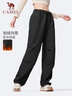 駱駝（CAMEL）加絨工裝褲男女防潑水直筒傘兵運動(dòng)褲 J35CAYL6024 幻影黑 M 曬單實(shí)拍圖