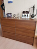 五斗柜實(shí)木儲物柜客廳靠墻一體收納柜臥室簡(jiǎn)約現代床尾置物柜斗柜 【雙排六抽*加厚板材】郁金檀木色90CM;組裝 曬單實(shí)拍圖