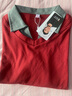 啄木鳥(niǎo)翻領(lǐng)長(cháng)袖t恤女秋季polo衫假兩件中年媽媽大碼打底衫上衣 棗紅 XL 曬單實(shí)拍圖