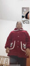 加絨加厚棉衣女士冬季中長(cháng)款罩衣保暖防寒三層夾棉外套四川省省服 棗紅色 2XL 115-130 曬單實(shí)拍圖