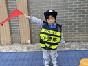 兒童小交警反光馬甲套裝幼兒園角色扮演消防員演出服 J察+帽子 小號 曬單實(shí)拍圖