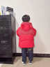 G.duck小黃鴨拜年服男童羽絨棉服冬季兒童裝保暖棉衣外套男寶寶冬裝棉襖 大紅色 110 建議4~5歲【100-110cm】cm 曬單實(shí)拍圖