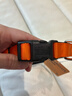 petlimit狗狗脖圈項圈小中大型犬頸圈泰迪金毛狗鏈脖套寵物用品柔軟 桔色M 曬單實(shí)拍圖