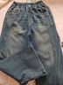 左西女童加絨牛仔褲冬保暖2025新款中大童直筒褲兒童褲子 牛仔色 160 曬單實(shí)拍圖
