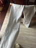 MAYBEYOND喇叭牛仔褲男士秋冬季高街褲子男修身美式直筒長(cháng)褲M(mǎn)A85米白M 曬單實(shí)拍圖