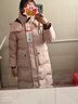 鴨鴨羽絨服女中長(cháng)款2025年冬季新款時(shí)尚休閑加厚連帽韓版撞色百搭外套 粉色 S (建議80-100斤) 曬單實(shí)拍圖