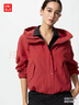 優(yōu)衣庫女裝休閑連帽短外套481600 16 紅色 M 曬單實(shí)拍圖