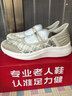 足力健正品老人鞋女網(wǎng)面透氣單鞋防滑一字帶蕾絲媽媽鞋一腳蹬布鞋 曬單實(shí)拍圖