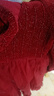 富羅迷女童連衣裙冬季加絨保暖新中式紅色禮服裙兒童公主裙 紅色 140cm  曬單實(shí)拍圖