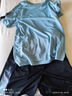 艾倫伯頓運動(dòng)套裝男速干衣夏季跑步短袖健身衣服冰絲t恤短褲羽毛球訓練服 藍綠【冰絲 速干 運動(dòng)】 XL 【130-145斤】 曬單實(shí)拍圖