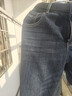 HLA海瀾之家厚款牛仔褲男山不在高系列時(shí)尚休閑繡花褲子男冬季 曬單實(shí)拍圖