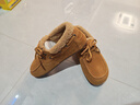百麗（Belle）焦糖吐司勃肯毛毛牛津鞋女26春新商場(chǎng)款保暖低跟休閑鞋F2Z1DAA6 棕色 37 (235mm) 曬單實(shí)拍圖