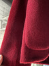 香影【山羊絨+綿羊毛】連帽雙面呢大衣女2025冬季新款毛呢紅外套 酒紅 M 160/84A/95-110斤 曬單實(shí)拍圖