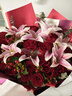 來(lái)一客鮮花速遞玫瑰百合鮮花送女友老婆生日禮物全國同城配送 19朵紅玫瑰粉百合花束 曬單實(shí)拍圖