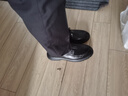 迪斯勒男士頭層牛皮休閑皮鞋厚底增高圓頭輕便男鞋軟底減震正裝鞋防滑鞋 黑色 42 曬單實(shí)拍圖