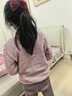 恒源祥兒童羊毛衫女童洋氣毛衣秋冬加絨加厚半高領(lǐng)2024新款大童女孩針織 粉色  加絨 140 曬單實(shí)拍圖