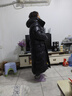 極寒500+克黑金鵝絨羽絨服男女長(cháng)款超厚東北哈爾濱零下40度防寒服 黑色男女同款白鵝絨極寒保暖 單件 M 建議100-120斤【充絨502克】 曬單實(shí)拍圖