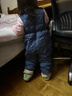 雅鹿2025新款兒童羽絨背帶褲外穿嬰幼兒寶寶幼童加厚連體褲保暖羽絨褲 深藍色 110 曬單實(shí)拍圖