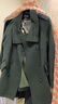 邢氏女裝  春秋款中長(cháng)款舒適翻領(lǐng)羊毛呢子大衣女外套大衣女 軍綠色 3XL/46(170/108B 曬單實(shí)拍圖