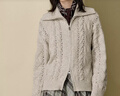 茵曼（INMAN）2025冬季女裝新款簡(jiǎn)約通勤高領(lǐng)拉鏈鏤空麻花毛衣針織開(kāi)衫外套  淺灰色 S 曬單實(shí)拍圖