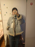 百家好（Basic House）Basic House/百家好2025保暖短款加厚外套女冬百搭雙面穿毛毛外套 藍色 M 曬單實(shí)拍圖