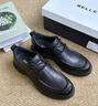 百麗通勤商務(wù)皮鞋2025男牛皮褶皺增高休閑鞋A1373AM4 黑色2  41 曬單實(shí)拍圖
