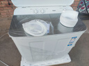 海爾（Haier）洗衣機半自動(dòng)雙缸雙桶筒脫水機甩干機大容量家用雙動(dòng)力雙杠波輪 【158S】10KG新品+玻璃上蓋+抗菌波輪 曬單實(shí)拍圖