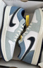 Jordan男子休閑鞋喬丹AJ1 JORDAN 1 運動(dòng)鞋IH0648-141牛仔藍42 曬單實(shí)拍圖