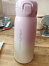 悠家良品（UPSTYLE）陶瓷內膽保溫杯吸管女士水杯子高顏值孕婦兒童上學(xué)生專(zhuān)用女生禮物 曬單實(shí)拍圖