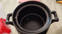 康舒（KANGSHU）砂鍋米線(xiàn)家用大容量耐高溫燉鍋干燒不裂煲湯鍋黃燜雞專(zhuān)用陶瓷沙鍋 純黑湯鍋(適合3-5人) 3500ml 曬單實(shí)拍圖