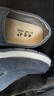 布舍元青年透氣平底休閑鞋一腳蹬帆布板鞋老北京布鞋男411-1728 藍色40 曬單實(shí)拍圖