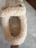 駱駝（CAMEL）松包毛毛鞋女加絨保暖平跟勃肯棉鞋 L25W156097 杏色 38 曬單實(shí)拍圖