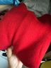 兆君2025秋冬紅色羊毛衫女圓領(lǐng)開(kāi)衫外套嵌花針織上衣 絲帶紅 2XL 曬單實(shí)拍圖