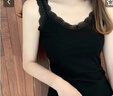 亞百鹿大碼吊帶背心女200斤夏季蕾絲吊帶背心女大碼200斤打底 黑色 3XL 建議150-170斤 曬單實(shí)拍圖