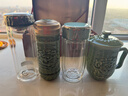 希諾玻璃杯抗菌雙層隔熱男女士高檔車(chē)載大肚鵝蛋杯純鈦帶濾網(wǎng)茶杯保溫 1926-清新綠-370毫升 曬單實(shí)拍圖