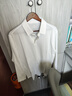 拇指白小T2025秋季新款長(cháng)袖POLO衫男翻領(lǐng)純色休閑打底衫上衣男裝 皓白 XL 曬單實(shí)拍圖