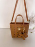 C.BANNER包包女包爆款上檔次氣質(zhì)百搭手提菜籃子包復古洋氣個(gè)性斜挎水桶包 棕色 常規 曬單實(shí)拍圖