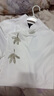 HECO劉詩(shī)詩(shī)同款【瀟風(fēng)】新中式國風(fēng)夏季新款重工手工珠繡短袖T恤上衣 白色 XL 曬單實(shí)拍圖