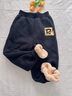 真維斯兒童加絨褲子新年男童羊羔絨長(cháng)褲女童加厚保暖褲中大童馬年童裝 黑 圓福馬X 130 曬單實(shí)拍圖