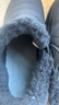 足力健老人鞋加絨羊毛靴中老年防寒保暖雪地靴棉鞋冬季男鞋 8689K黑色43 曬單實(shí)拍圖